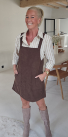 SAAR corduroy dress chocolat