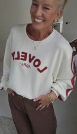 LOVELY GIRL sweatshirt ecru