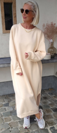 ROBYN maxi sweatshirt fleece dress vanilla