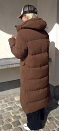 TAMMIE maxi winter puffer coat chocolat