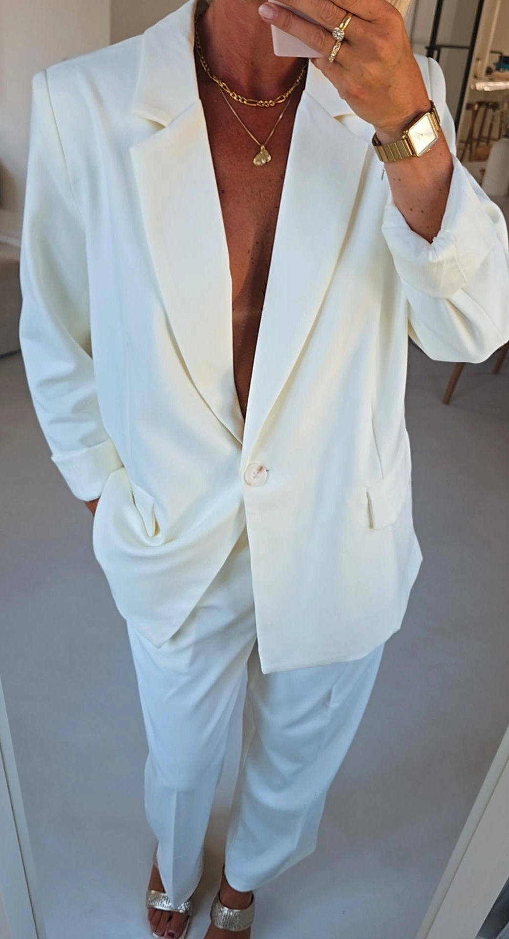CECILIA suit pants ecru