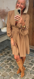 JAYLIN viscose dress camel