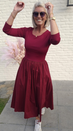 DIVINE DRAMA maxi dress burgundy