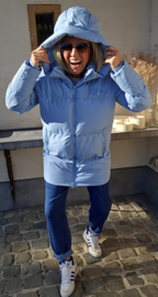 TRIX shorter winter puffer coat blue