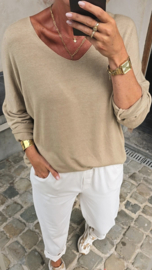 BUYorCRY summer knit soft taupe