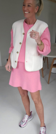 MELIA sleeveless teddy jacket ecru
