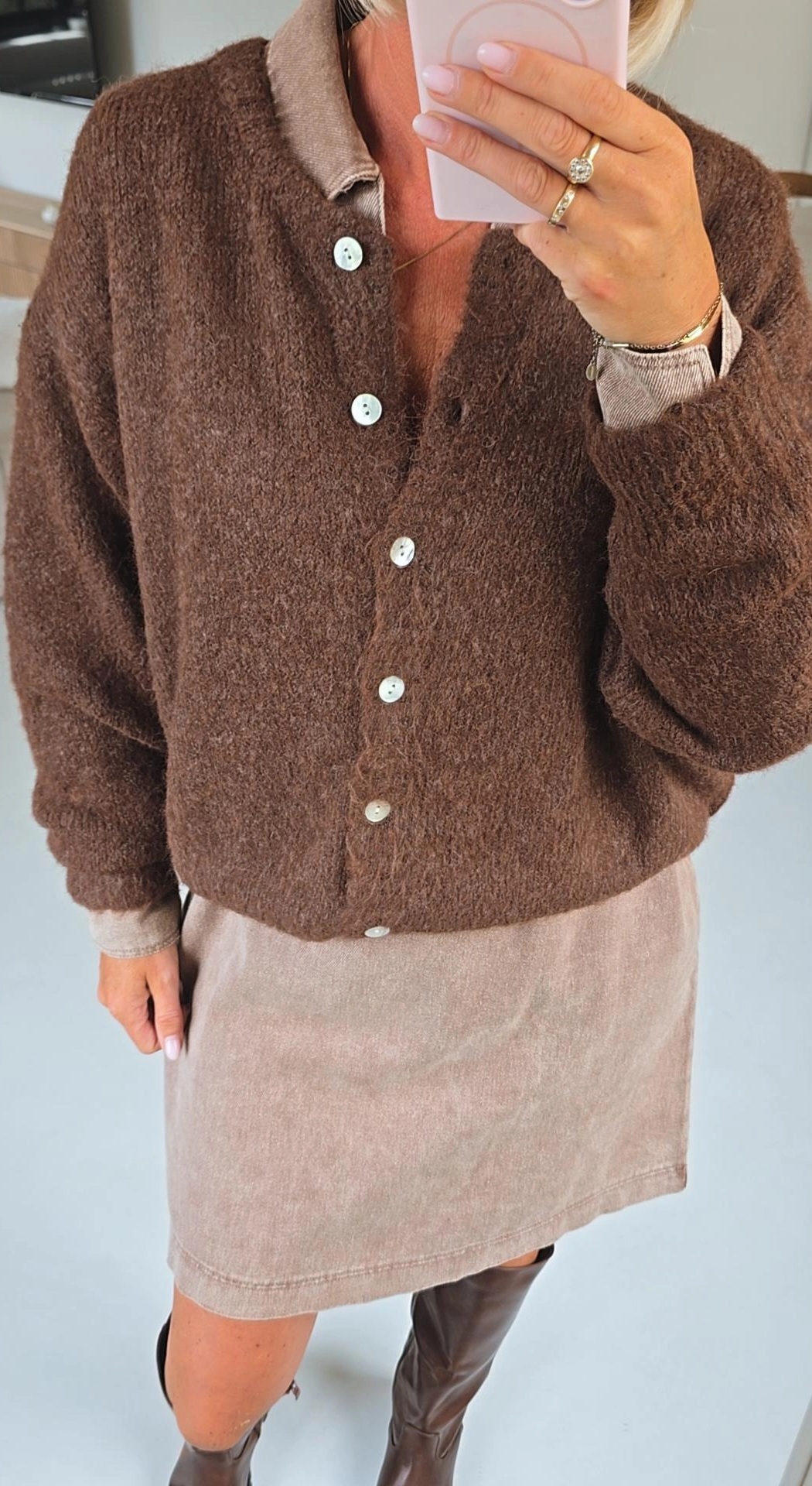 LIESJE cardigan chocolat