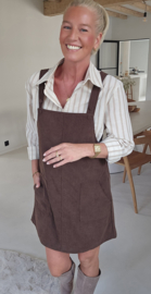 SAAR corduroy dress chocolat