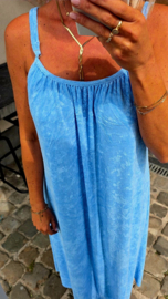 DODI maxi terry dress blue