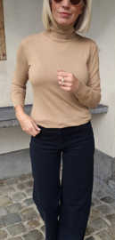 BASIC viscose turtleneck knit camel