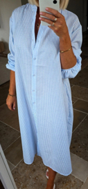 HAYLEY striped loose maxi dress blue