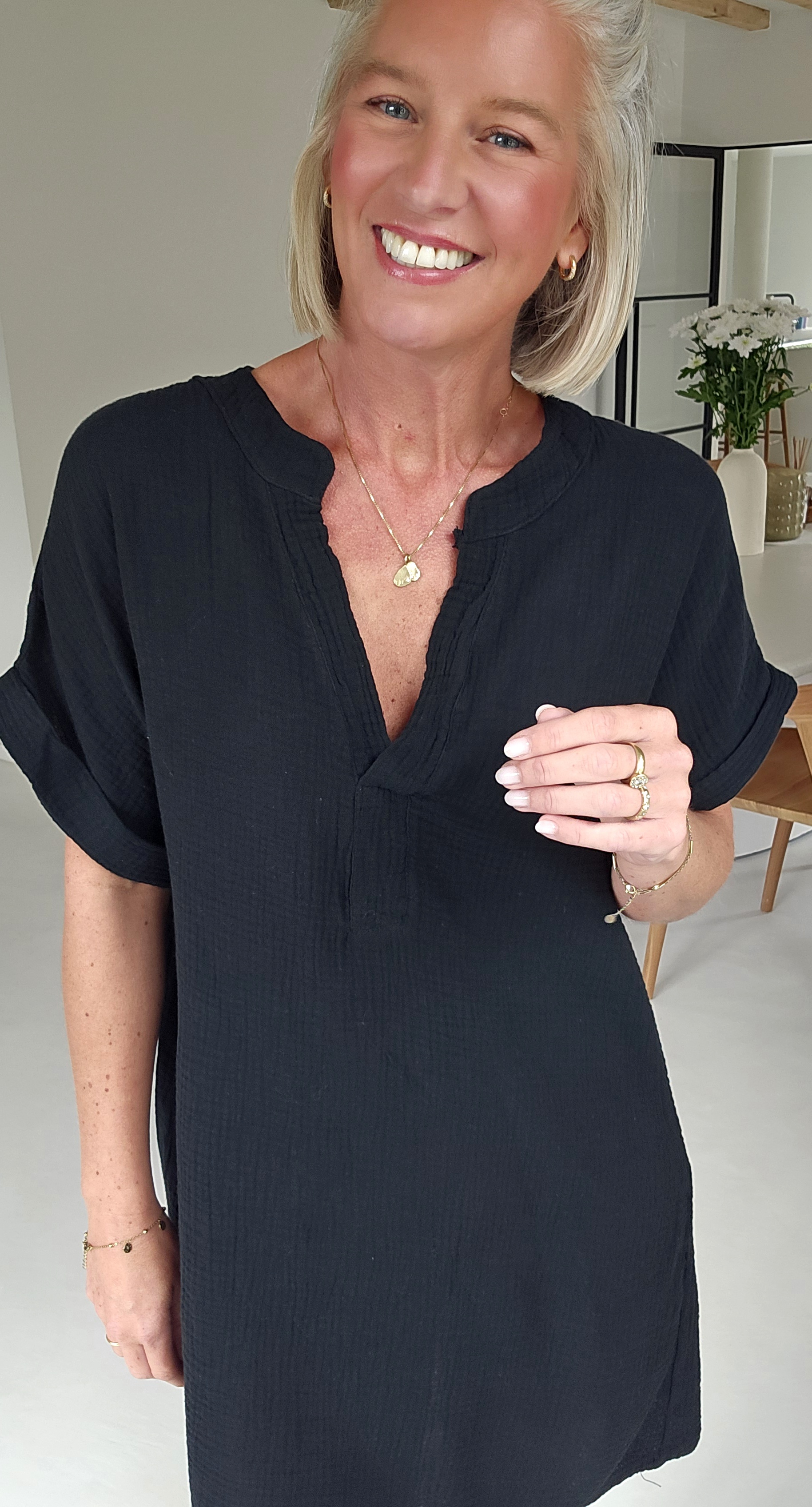 JOYOSA tetra dress black