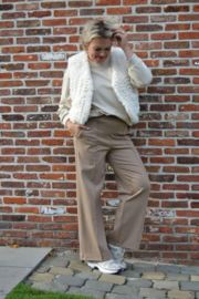 LOE wide leg jogger pants taupe