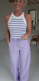CATIE striped viscose top lilac