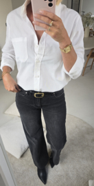 AVA basic cotton shirt white