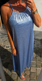 GALINA maxi shiny dress ice blue