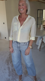 LIVIA barrel jeans soft grey