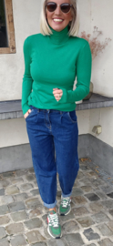 BASIC viscose turtleneck knit green