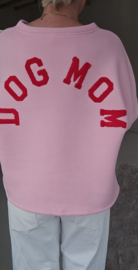 DOGMOM fleece sweatshirt pink red