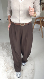 MEGAN loose tailored pants chocolat