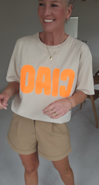 CIAO cotton T-shirt beige