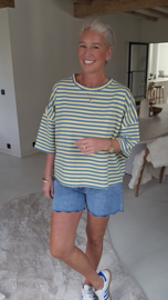 STRIPED BREEZE short-sleeved sweatshirt blue