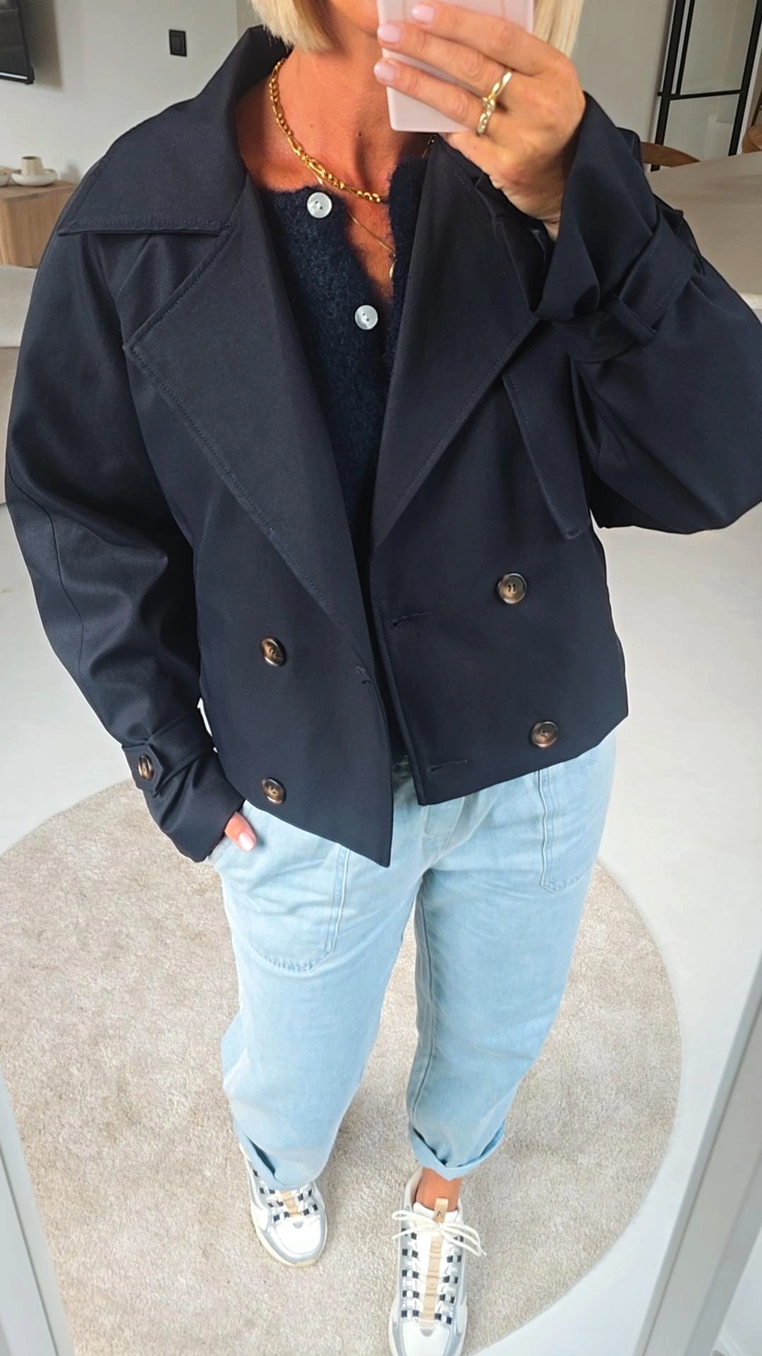 NINNE short trench navy