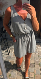 BELLICI linen playsuit khaki