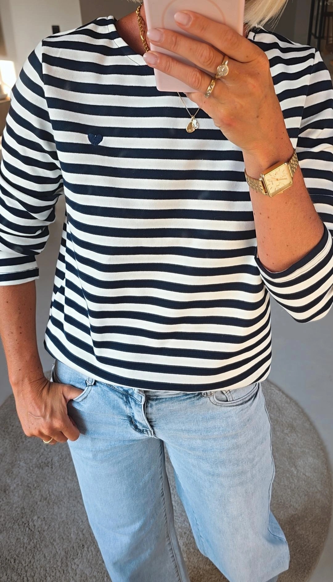 HEART striped longsleeve navy