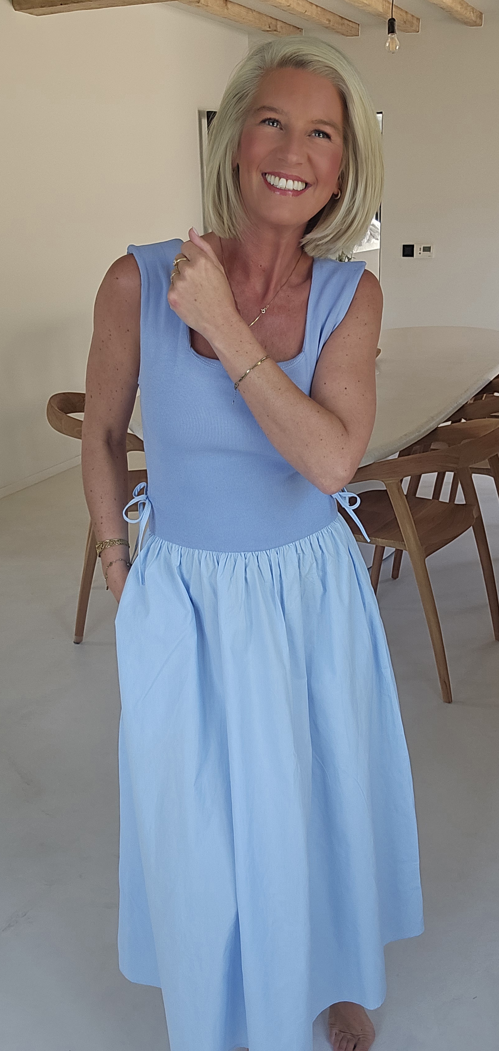MINKA maxi dress soft blue