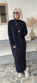 CARLA maxi knit dress black tall line
