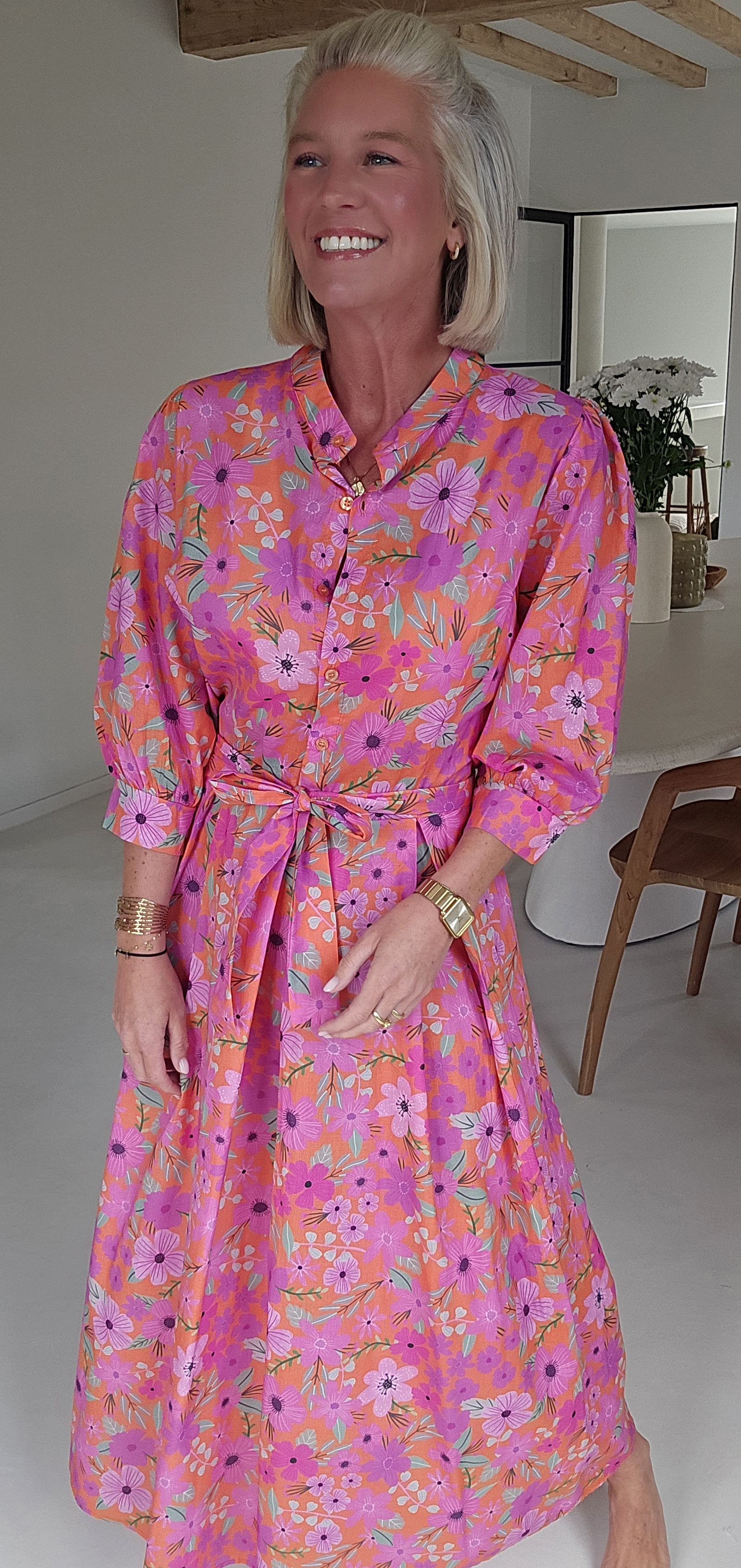 FLOWER maxi cotton dress