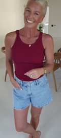 BASIC cotton top burgundy