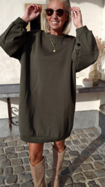 DJOELI sweatshirt fleece dress khaki