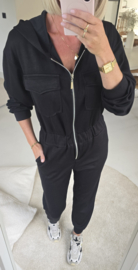 ANA sweatshirt jumpsuit black