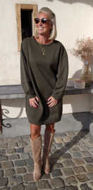 DJOELI sweatshirt fleece dress khaki