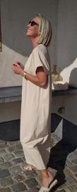 MADLINE T-shirt dress washed beige