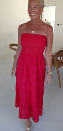 BELIZE bustier dress red