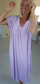 DIDI maxi terry T-shirt dress lilac v-neck
