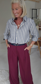 AMBER striped shirt navy