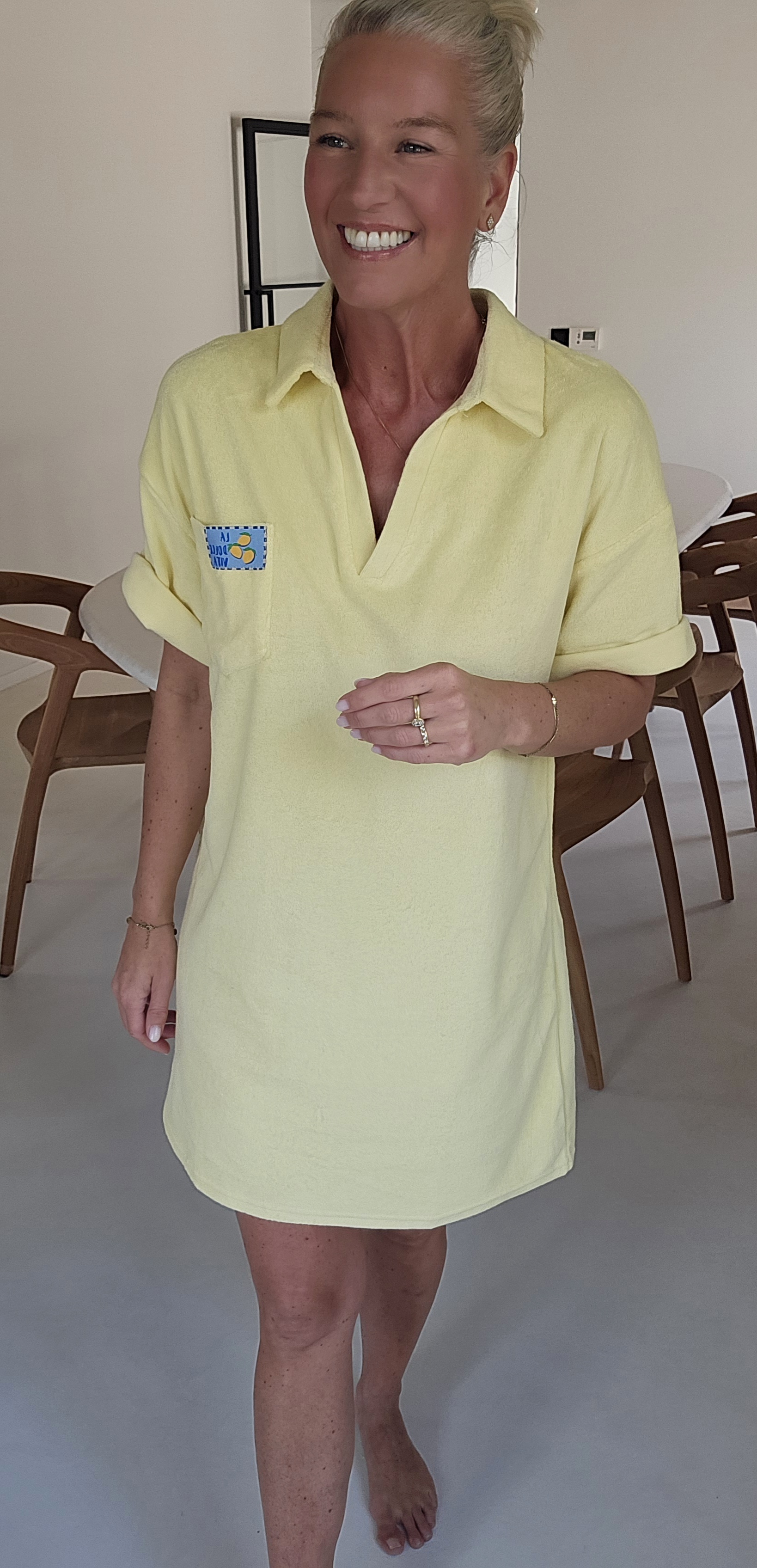 SISI terry dress yellow