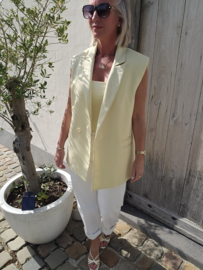 CRISTY sleeveless blazer yellow