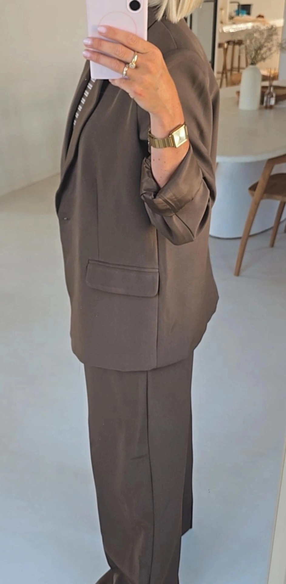 BILLIE-JEAN suit blazer taupe