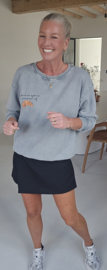 SUNDAYS ARE FOR CROISSANTS cotton sweatshirt grey