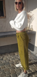 MELODI loose corduroy pants olive