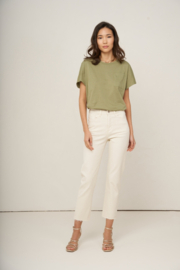 MARYLINE cropped straight jeans ecru