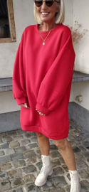 DJOELI sweatshirt fleece dress red