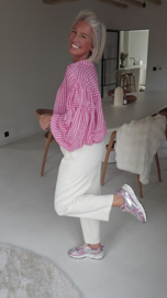 CALM CURRENT relaxed carrot pants ecru