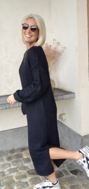 MANDINE maxi knit dress black