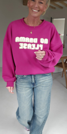 NO DRAMA PLEASE soft sweatshirt aubergine